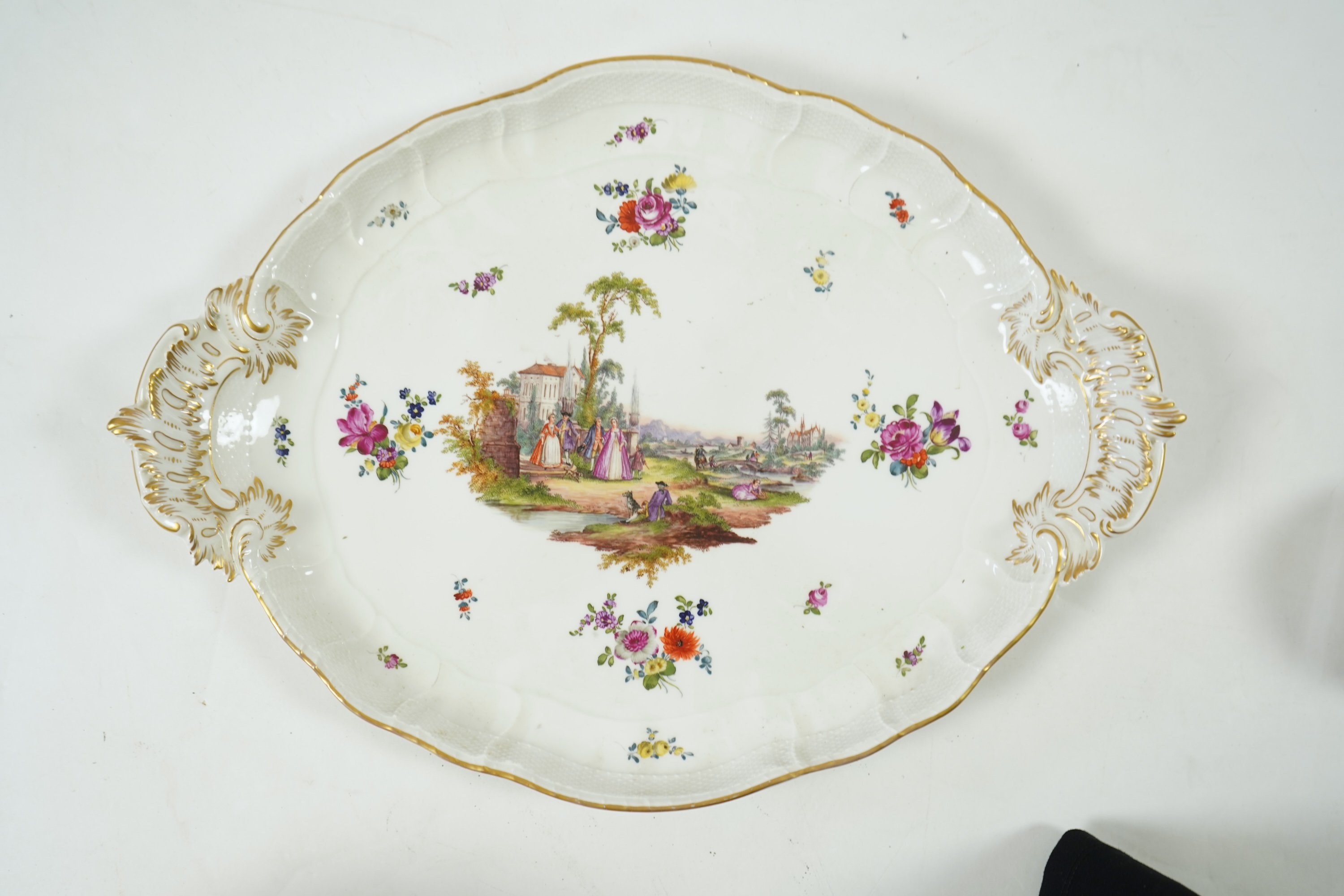 A late 19th century KPM Berlin porcelain tête-à-tête